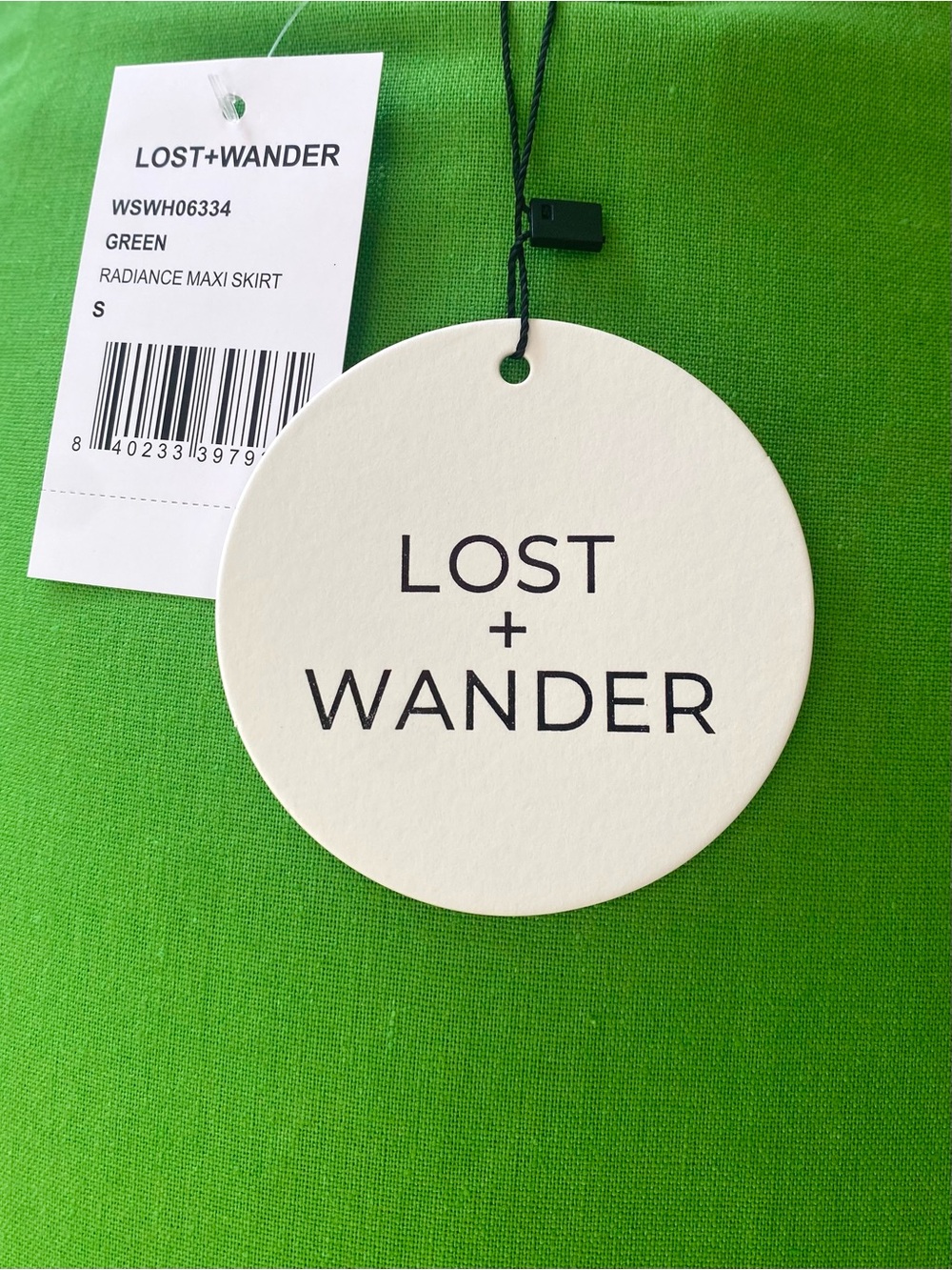 NWT Anthropologie Lost + Wander Ring Buckle Wrap Skirt in Green, Sizes S, M - Picture 6 of 11